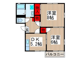 グリ－ンコ－トＤの物件間取画像